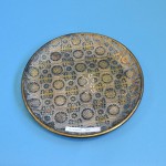 Metalltablett rund bronze 30 oder 40cmØ wählbar , 3cm hoch**